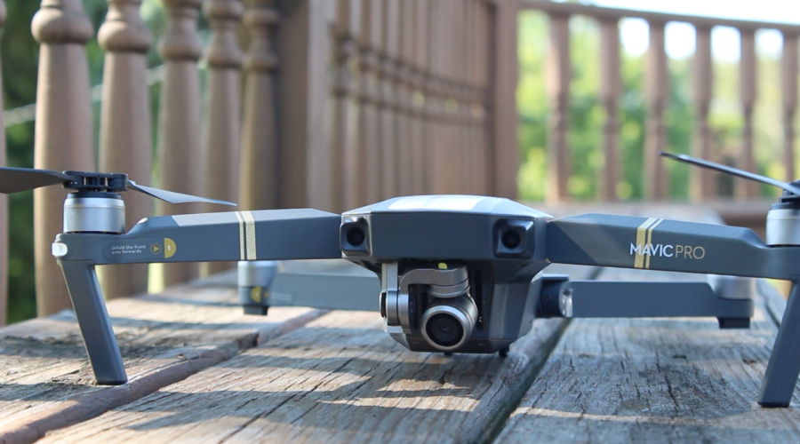 MAVIC Pro sits on a bench at the Kent State Golf Course on Thursday, June 1, 2017. Students use this type of drone to shoot footage and train with.