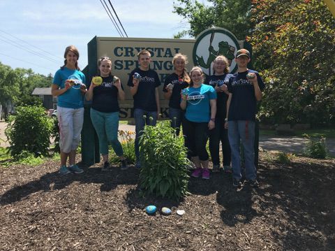 Kent State Stark student volunteers pose for a picture during the FYE Summer Service Project at Stark Parks on Thurs., June 29, 2017.