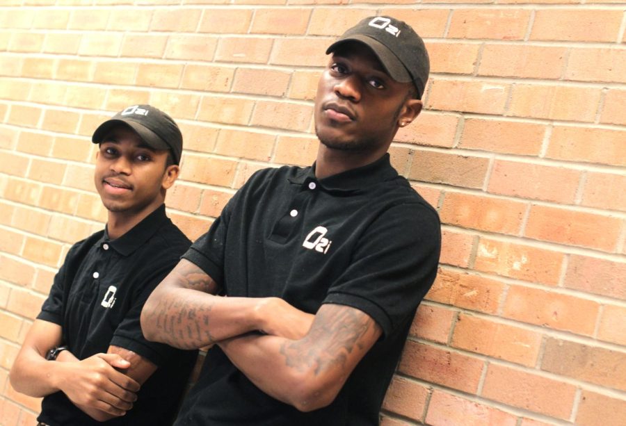 Seniors Paris Johns (left) and Abu Konteh Jr. started Ozi, an errand-running service. Ozi will do anything from jumping a car to grocery shopping.