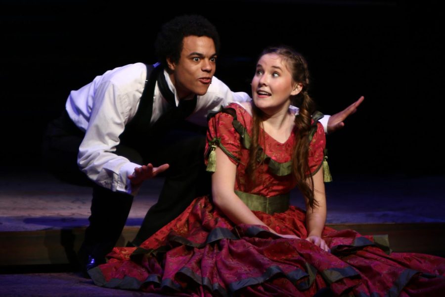 Antonio Brown a junior theater studies major plays as Laurie Laurence and Rebecca Rand a senior theater studies major plays as Jo March in "Little Women" on Friday, Nov. 3, 2017.