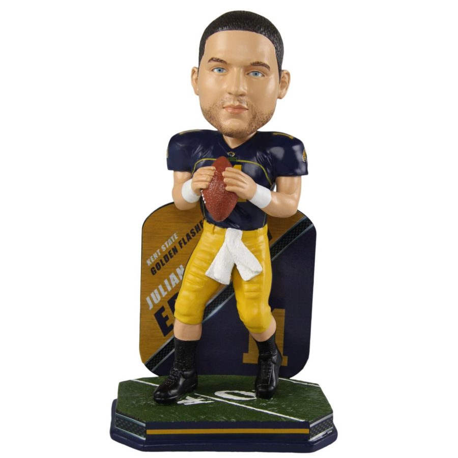 The Julian Edelman "college series" bobblehead released by the National Bobblehead Hall of Fame and Museum.