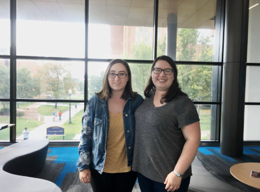 Vice President Riley Weatherholt and President Tara Rogers of Kent State's undergraduate chapter of Scientista.