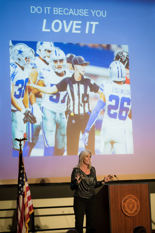 Sarah Thomas at Kent Stark's first Featured Speaker Series of the school year on Tuesday, Oct. 16. 