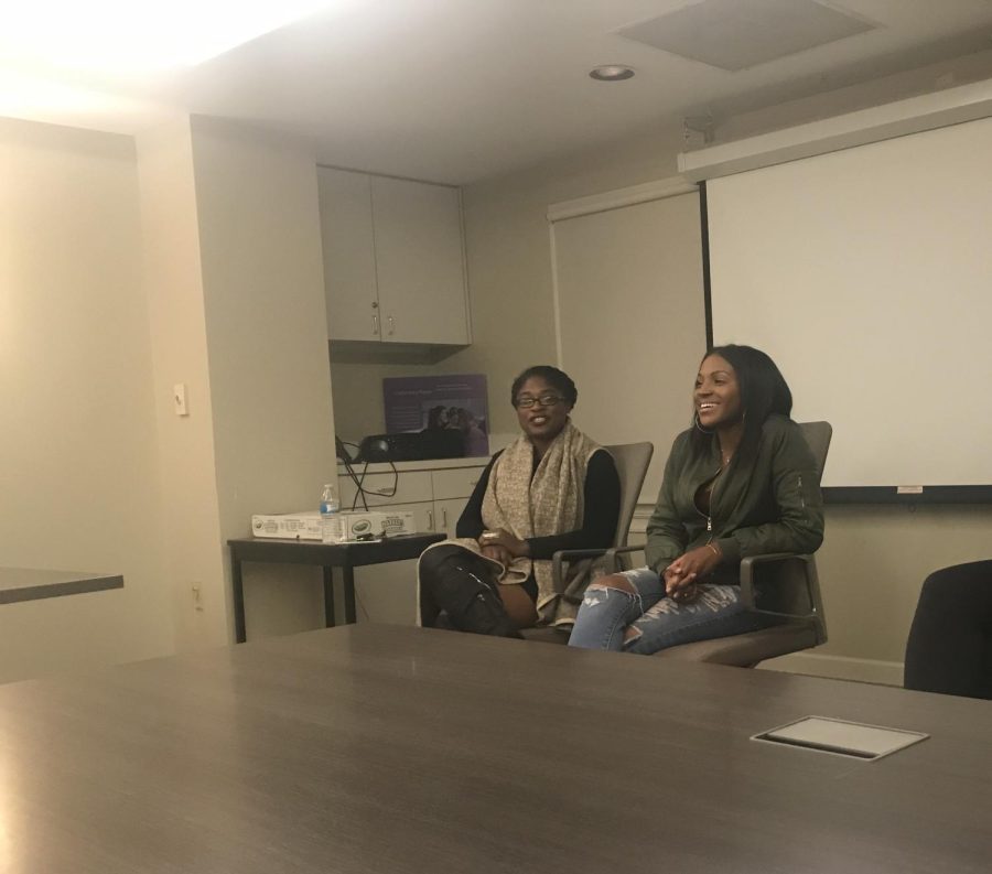 Vanessa Michelle (left) and Assata Cheers (right) share what it means to find creativity at "Where Do Black Women Go to Create?" Nov. 7 2018.