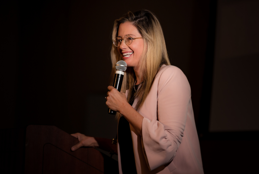 Academy Award-winning actress Mira Sorvino spoke at Kent State Stark during its annual Featured Speaker Series. 