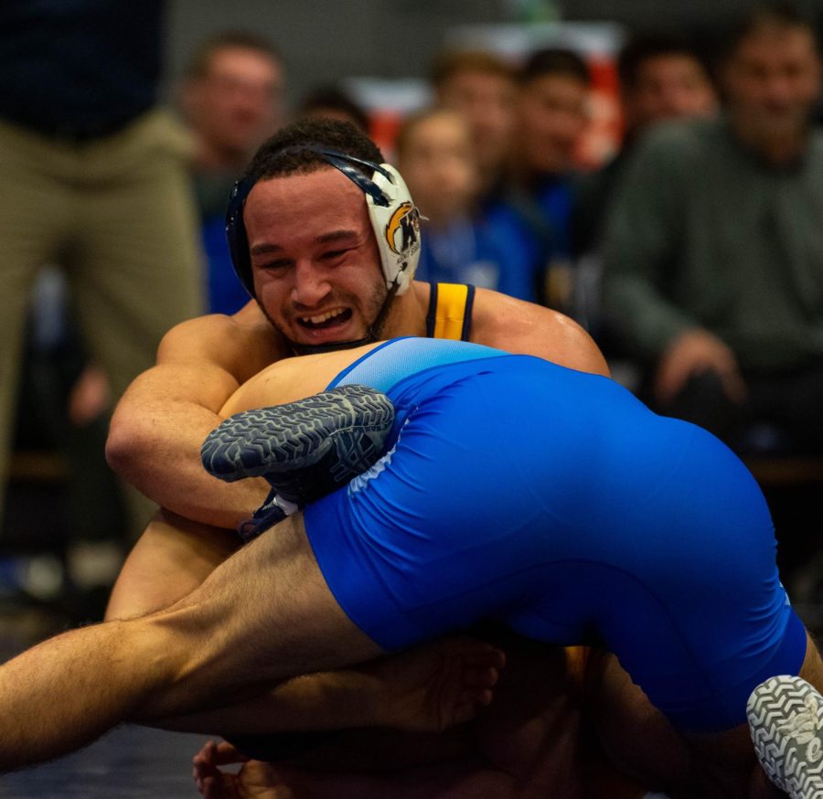 Jan. 26, 2019 - Shane Mast wrestles against Brett Perry of Buffalo.