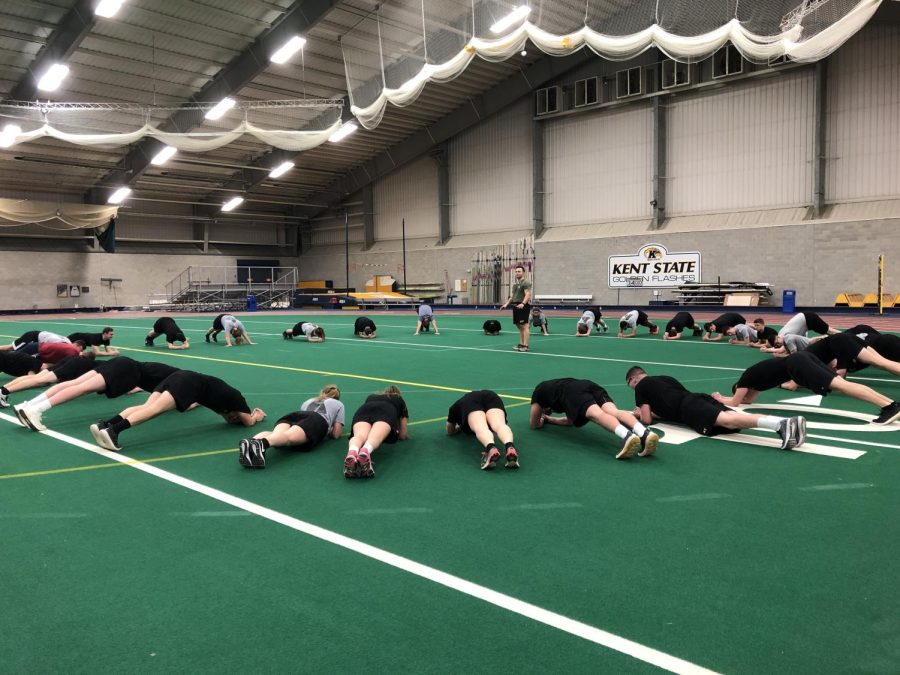 Cadets exercised during their physical training Feb. 12.