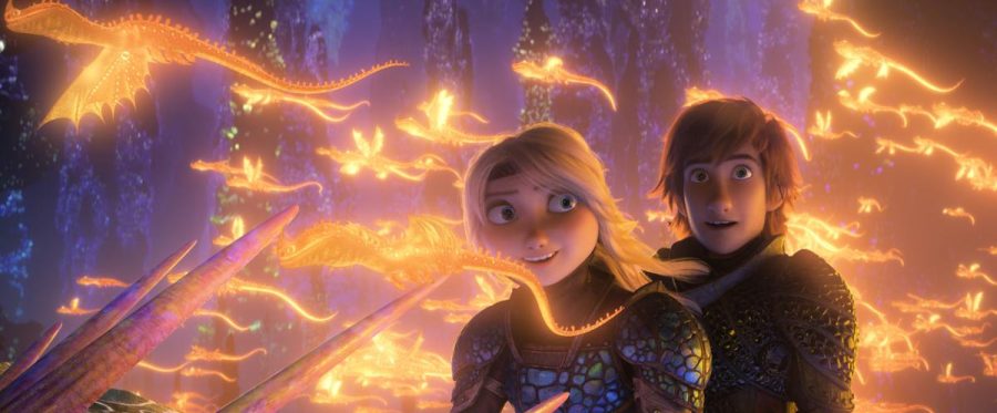 Astrid (America Ferrera) and Hiccup (Jay Baruchel) venture into the dragons’ realm in DreamWorks Animation's “How to Train Your Dragon: The Hidden World,” directed by Dean DeBlois.