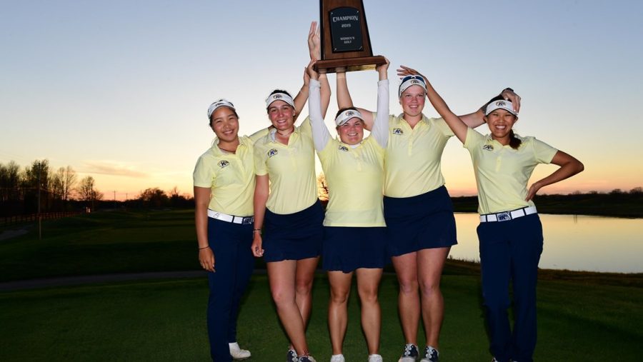 Women's golf team wins the 2018 - 2019 MAC Championship.  They have won every MAC Championship since 1999.