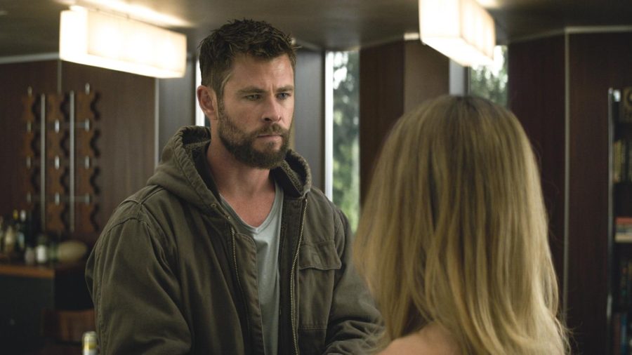 Thor (Chris Hemsworth) and Captain Marvel/Carol Danvers (Brie Larson) in Marvel Studios' "Avengers: Endgame."