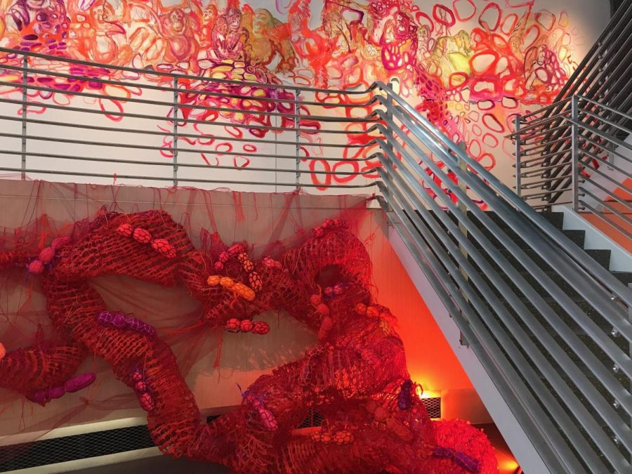 Part of "Net Nest Nestle," by Olivia Eitzman, one of the thesis projects on display at the BFA Thesis Exhibition Friday, April 19.