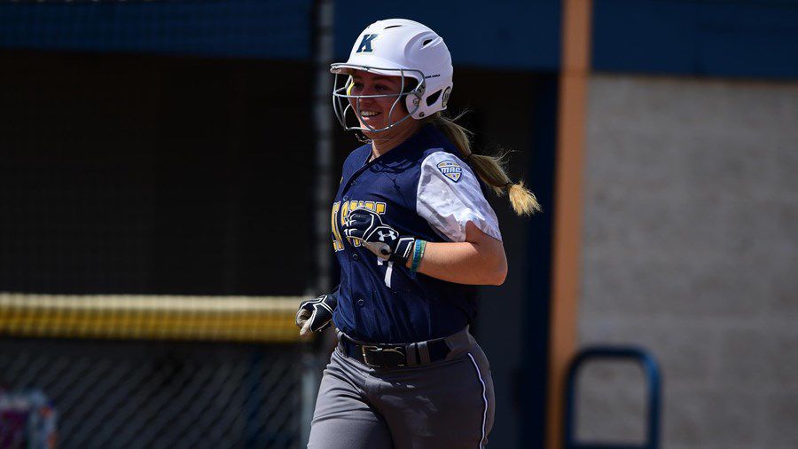 Senior Bailey Brownfield runs the bases in a game against the Akron Zips on Saturday, April 20, 2019.