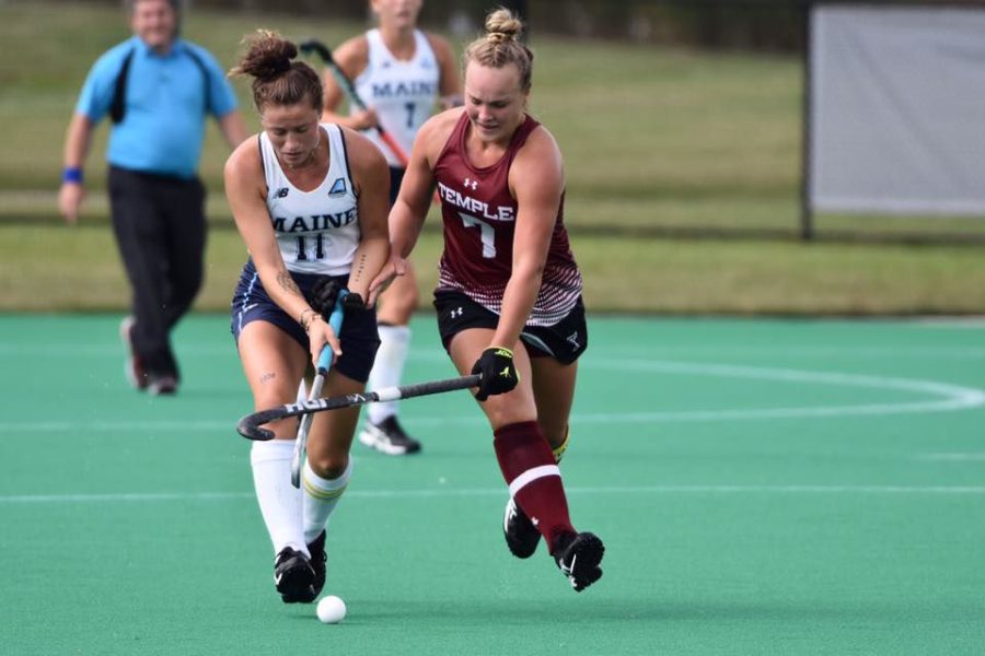 On Sept. 8, 2019 the University of Maine played Temple University in field hockey --the match ended as a scoreless scrimmage after it was called in double overtime to allow for a pre-game fireworks display for Kent State's football team.