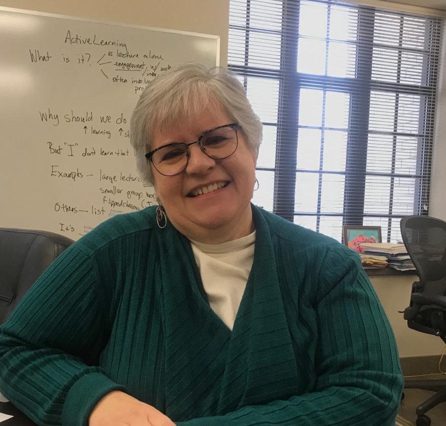 Jennifer Marcinkiewicz, director of The Center for Teaching and Learning, in her office, 220D Cartwright Hall. 