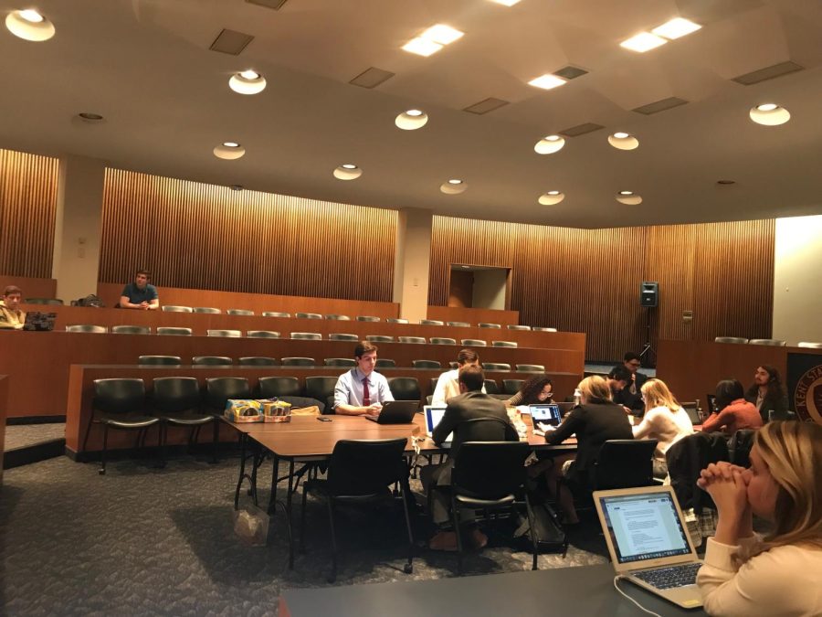 USG members gather for their Wednesday meeting on February 12 as they discuss their current initiatives and vote on funding for different areas of interest.