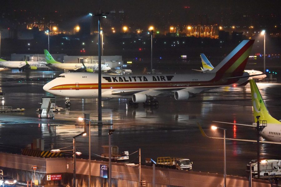 Jumbo jets arrived to evacuate US citizens from the Diamond Princess cruise ship, with people quarantined onboard due to fears of the new COVID-19 coronavirus, at the Haneda airport in Tokyo on February 16, 2020. - The number of people who have tested positive for the new coronavirus on a quarantined ship off Japan's coast has risen to 355, the country's health minister said. (Photo by Kazuhiro NOGI / AFP) (Photo by KAZUHIRO NOGI/AFP via Getty Images)