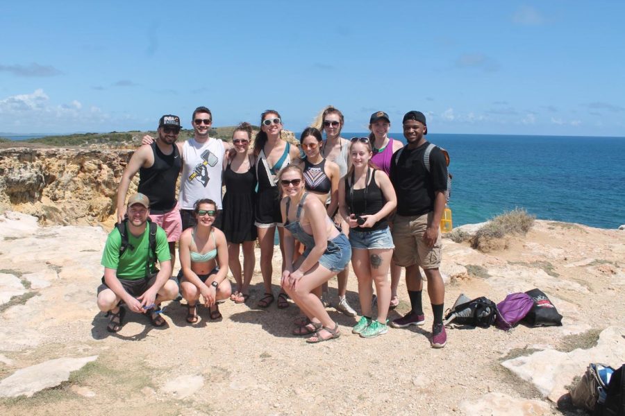 The 2017 Puerto Rico trip group poses in Rican, Puerto Rico. 2017.