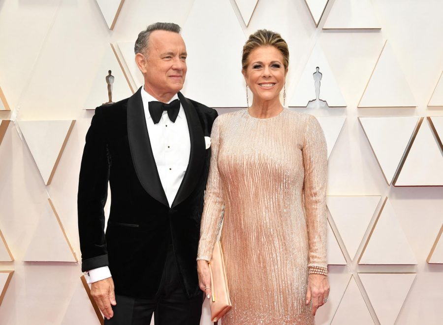 HOLLYWOOD, CALIFORNIA - FEBRUARY 09: (L-R) Tom Hanks and Rita Wilson attend the 92nd Annual Academy Awards at Hollywood and Highland on February 09, 2020 in Hollywood, California. (Photo by Amy Sussman/Getty Images)