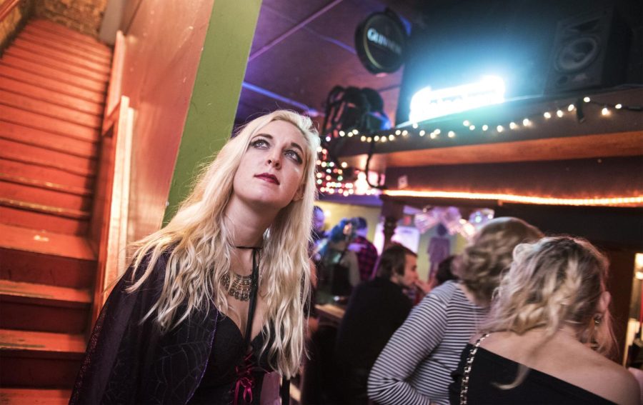 Kent resident Kristen Misbrener enjoys the Halloween festivities at the Zephyr Pub on Saturday, Oct. 29, 2016.