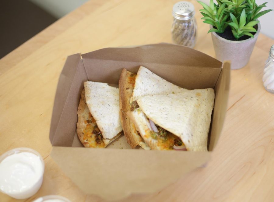 A quesadilla ordered at Grazer's on Friday, March 6, 2020. 