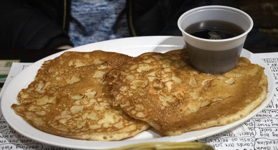 Apple cinnamon pancakes, offered at Mike's Place, located at 1700 S. Water Street. Mike's Place won four awards.