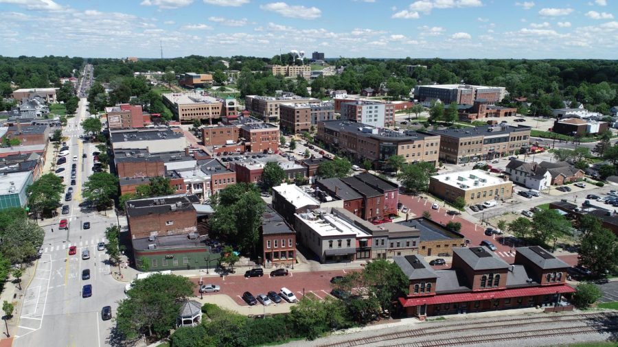 Current downtown of Kent, Ohio on March 2, 2020. 