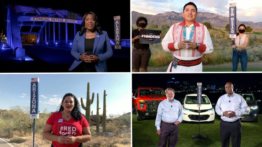 The second night of the Democratic National Convention opened with a 17-person "keynote" speech, interspersing clips of a diverse set of the party's rising stars into a coherent message, rather than spreading them throughout largely ignored daytime slots at an ordinary convention.