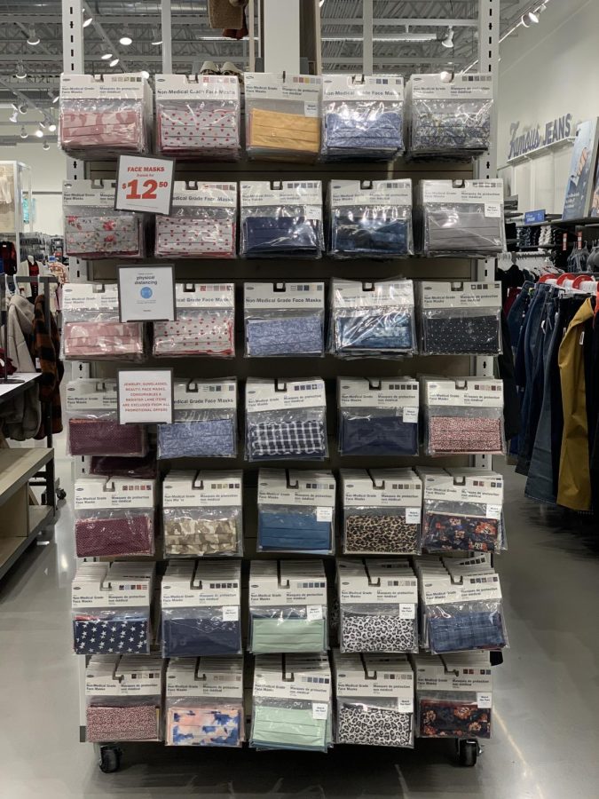 Face masks for sale at Old Navy in Stow. 