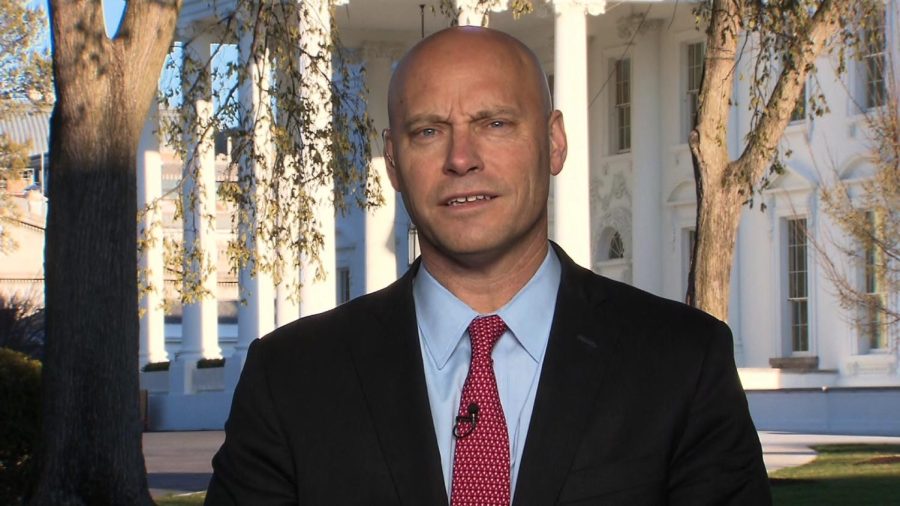 At least five people in Vice President Mike Pence's orbit have tested positive for coronavirus in recent days, including chief of staff Marc Short (pictured) and outside adviser Marty Obst. 