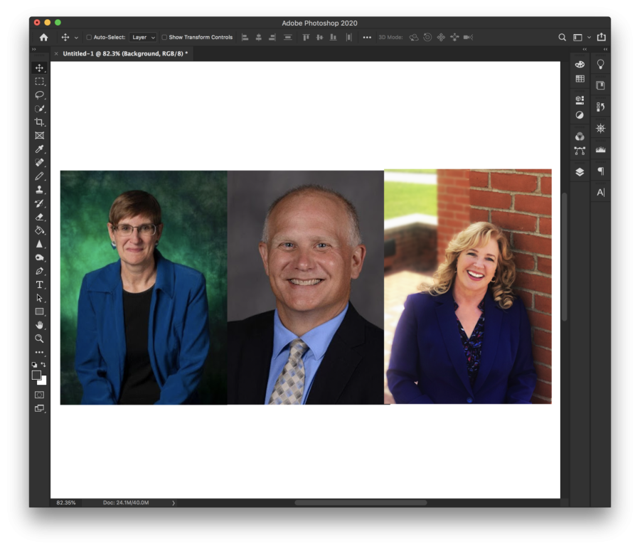 Vice president of regional campuses and dean of the College of Applied and Technical Studies candidates Margaret (Peggy) Shadduck, David M. Dees, and Jennie J. Gallimore.