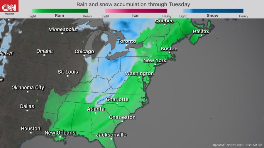 Roughly 15 million people from Louisiana to North Carolina are under the risk of severe weather today ahead of the developing system, according to CNN Meteorologist Haley Brink.