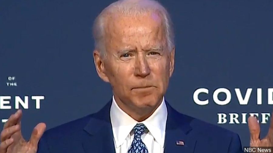 President-Elect Joe Biden speaks after meeting with COVID Advisory Board Nov. 9, 2020. 