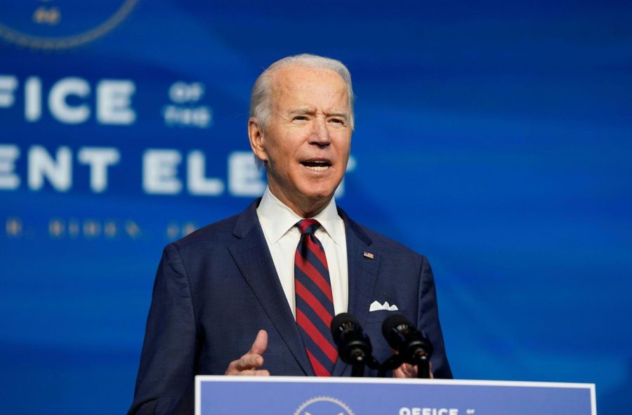 US President-elect Joe Biden speaks during an event to introduce key Cabinet nominees and members of his climate team at an event at The Queen Theater in Wilmington, Delaware on December 19, 2020.