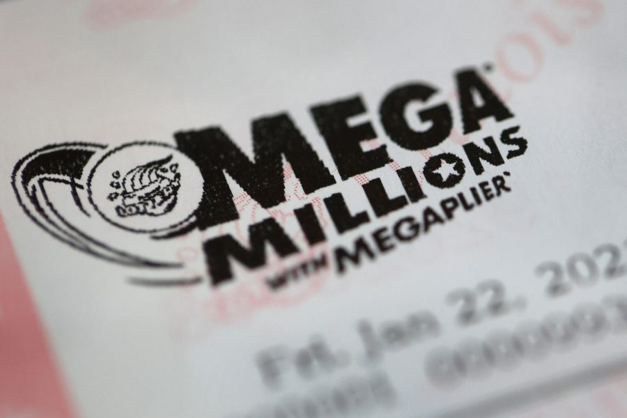 CHICAGO, ILLINOIS - JANUARY 22: Mega Millions lottery tickets are sold at a 7-Eleven store in the Loop on January 22, 2021 in Chicago, Illinois. The jackpot in the drawing has climbed to $970 million, the third highest in the game's history. (Photo Illustration by Scott Olson/Getty Images)