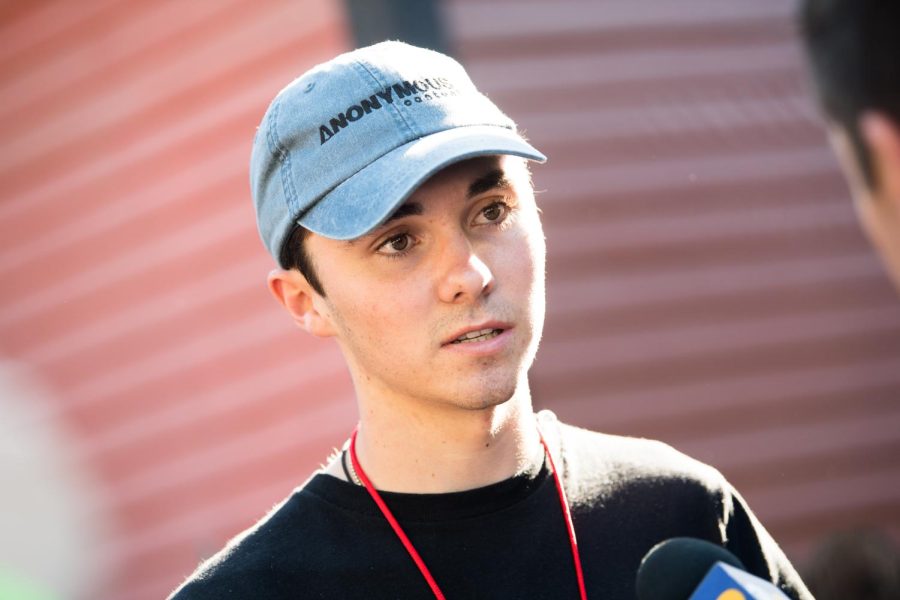 LOS ANGELES, CA - JULY 20: Parkland shooting survivor and activist David Hogg attends 'Women's March Los Angeles hosts March For Our Lives LA: Road to Change &amp; the Parkland survivors &amp; activists' at St. Elmo's Village on July 20, 2018 in Los Angeles, California. (Photo by Emma McIntyre/Getty Images)