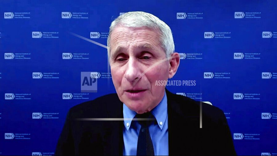 In this image from video, Dr. Anthony Fauci, director of the National Institute of Allergy and Infectious Diseases and chief medical adviser to the president, speaks during a White House briefing on the Biden administration's response to the COVID-19 pandemic Wednesday, Jan. 27, 2021, in Washington. (White House via AP)