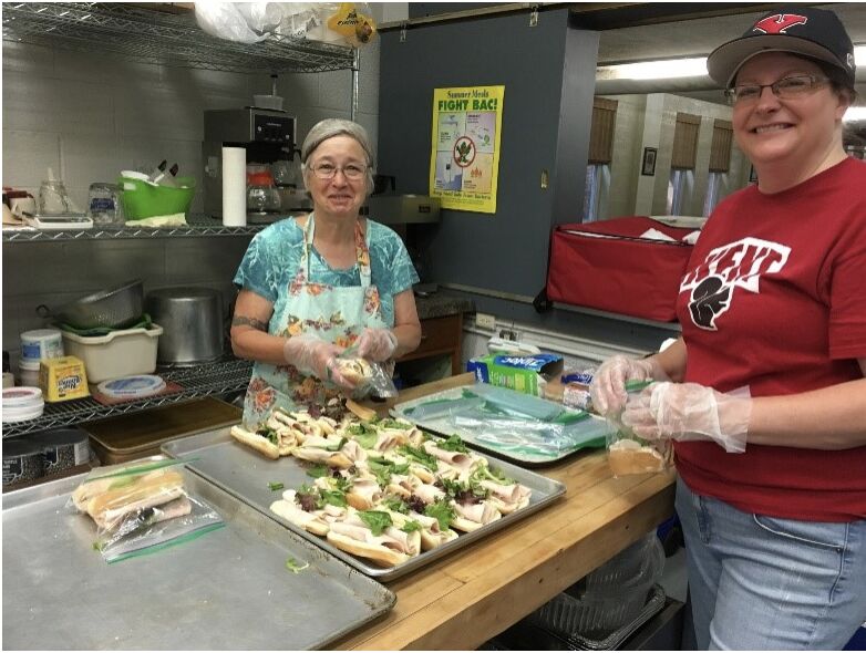 Meals being prepared for LoveLight’s summer lunch program.