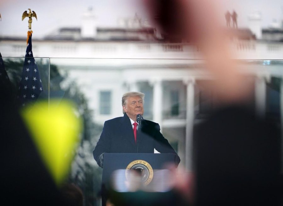 US President Donald Trump speaks to supporters from The Ellipse near the White House on January 6, 2021, in Washington, DC. 