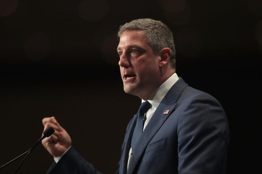 Democratic presidential candidate and Ohio congressman Tim Ryan speaks at the Iowa Democratic Party's Hall of Fame Dinner on June 9, 2019 in Cedar Rapids, Iowa. Nearly all of the 23 Democratic candidates running for president were campaigning in Iowa this weekend. President Donald Trump has two events scheduled in the state on Tuesday. 