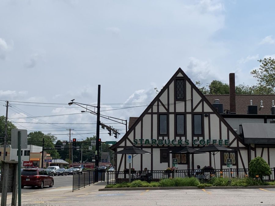 The "Cottage Starbucks" is located at the corner of East Main Street and South Lincoln Street. The location was closed July 26, 2021.