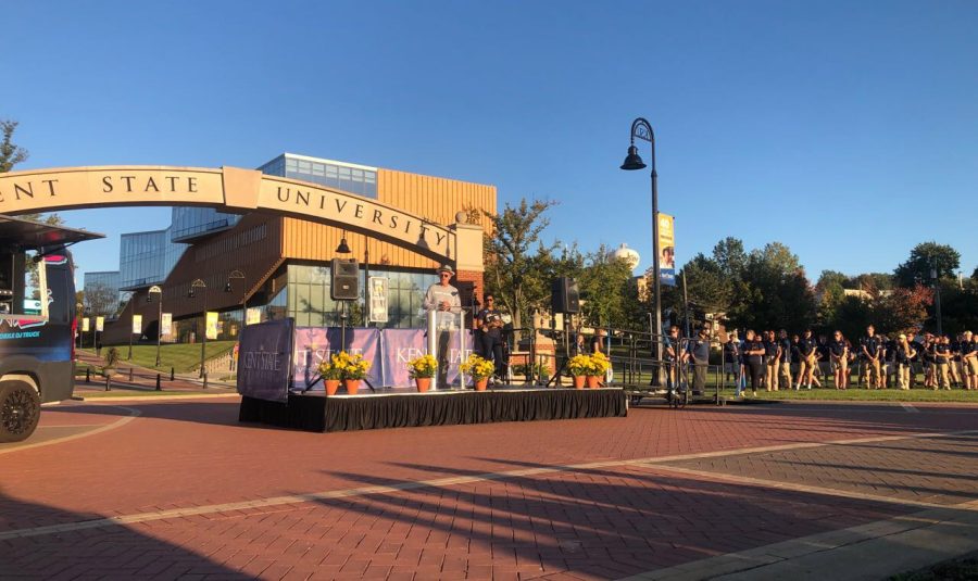 KSU homecoming kickoff featured food, music and fireworks.