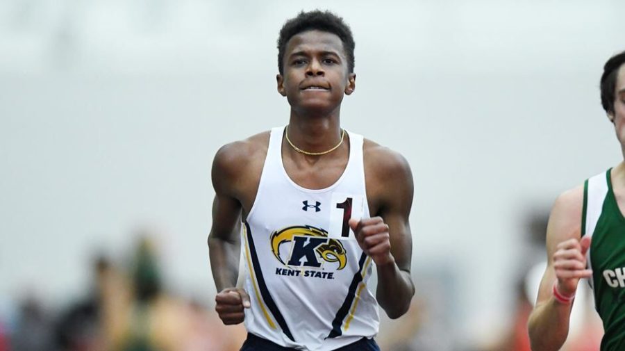 Freshman distance runner Baidy Ba competes at the YSU National Mid-Major Invitational in Youngstown, Ohio on Saturday, Jan. 29. 