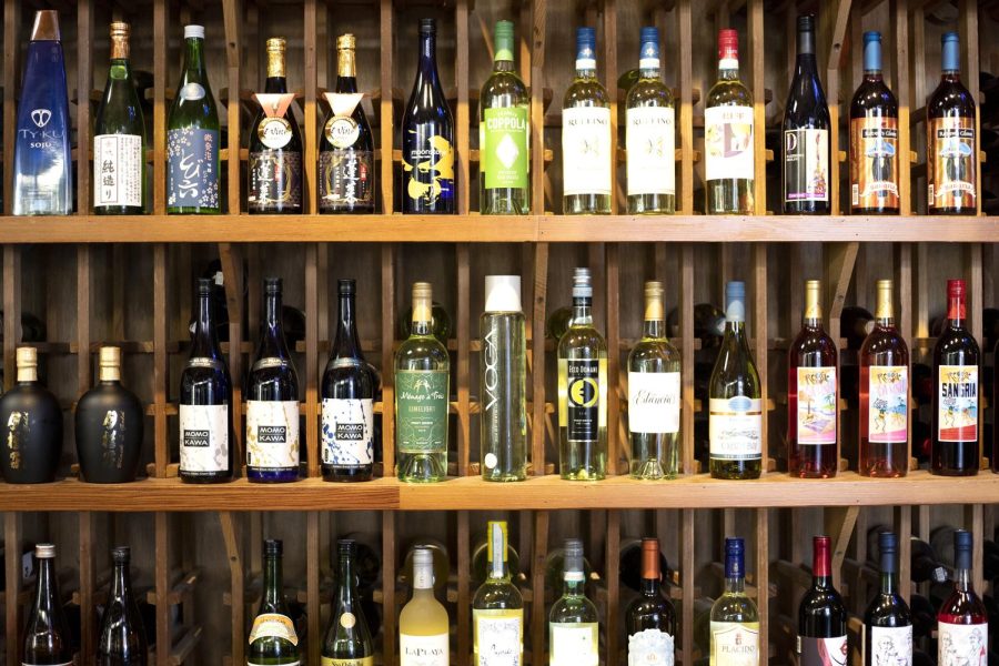 A view of an assortment of wine 101 Bottles of Beer on the wall has to offer. 101 Bottles of Beer on the Wall is located at 115 North Willow Street in Kent, Ohio.