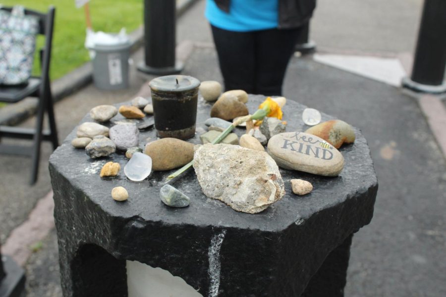 Picture from the May 4, 2022 memorial commemorating the fifty-second anniversary of the Kent State massacre.