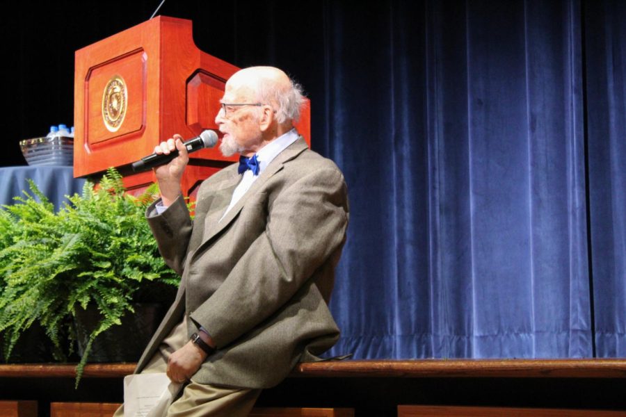 Jerry Lewis speaking on Monday, May 2 at the Jerry M. Lewis May 4 Lecture and Luncheon.