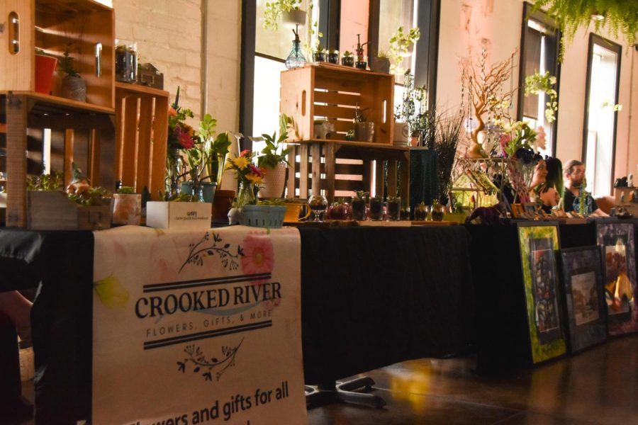 Crooked River offered succulent "plant flights," or succulents planted in glass, to customers for the Crafty Crawl.