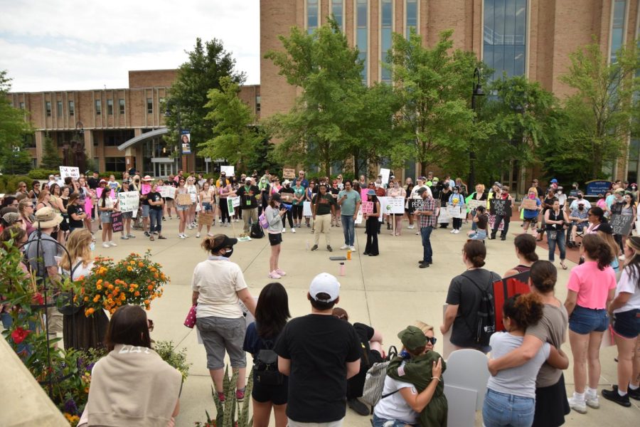 Autumn Pritchard, who organized the march, shares the struggles of those suffering from ectopic pregnancies, polycystic ovary syndrome, endometriosis and other issues women face that will change due to the overturning or Roe v. Wade.