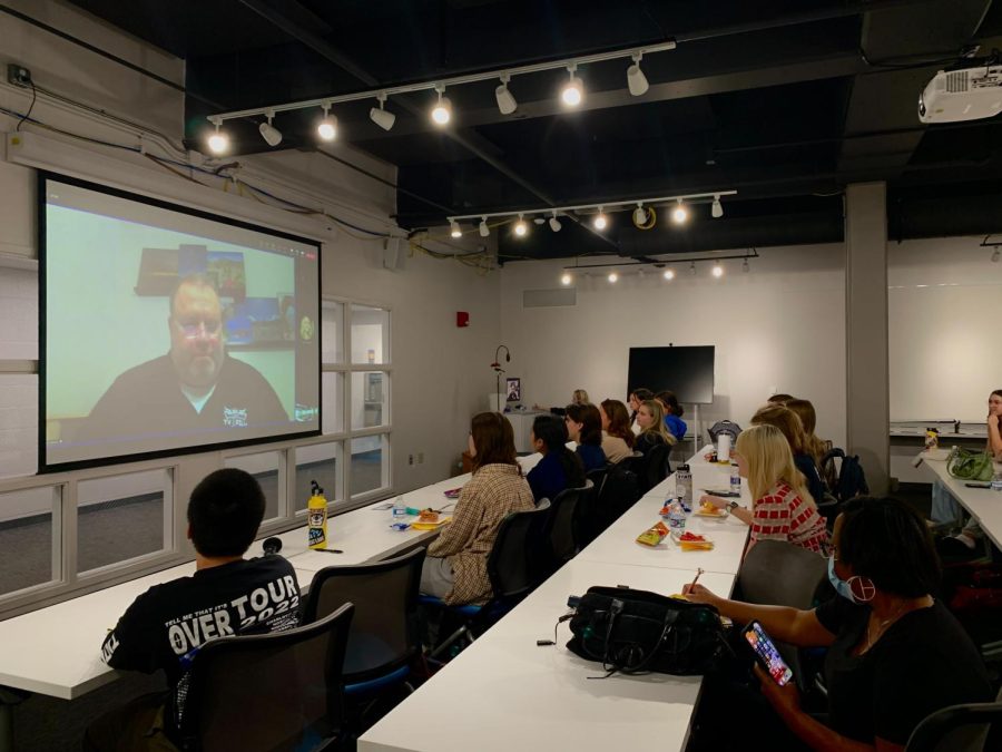 Dozens attended Eric Garner's discussion regarding the media's response to mass shootings. 