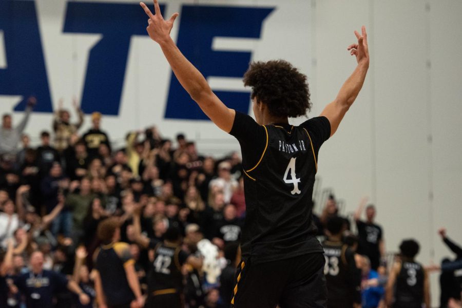 Kent State senior Chris Payton celebrates after making yet another basket against BSU during the game on Jan. 20, 2023. 