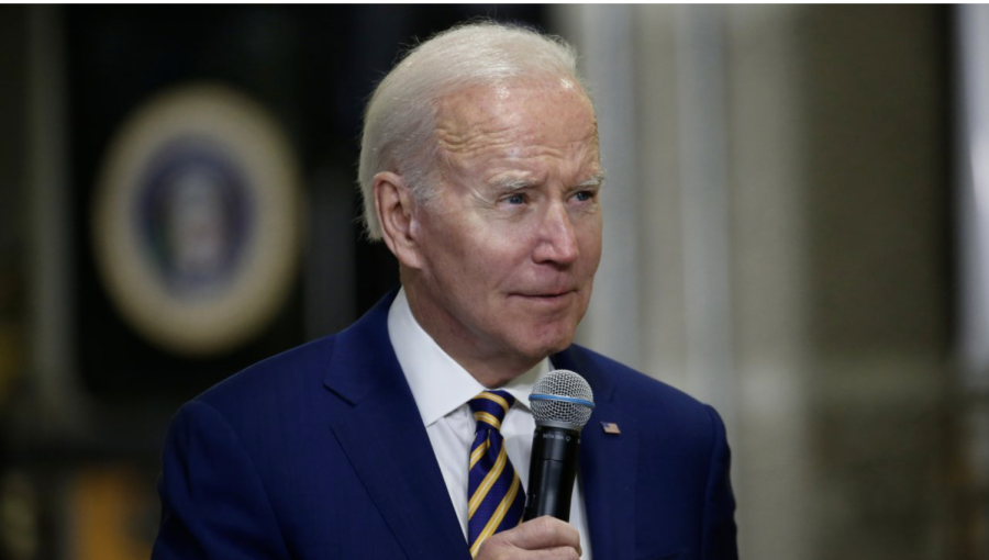 US President Joe Biden discusses funding for the "Hudson Tunnel Project" at the West Side Rail Yard on January 31, 2023 in New York City, USA. (Photo by John Lamparski/NurPhoto via AP)